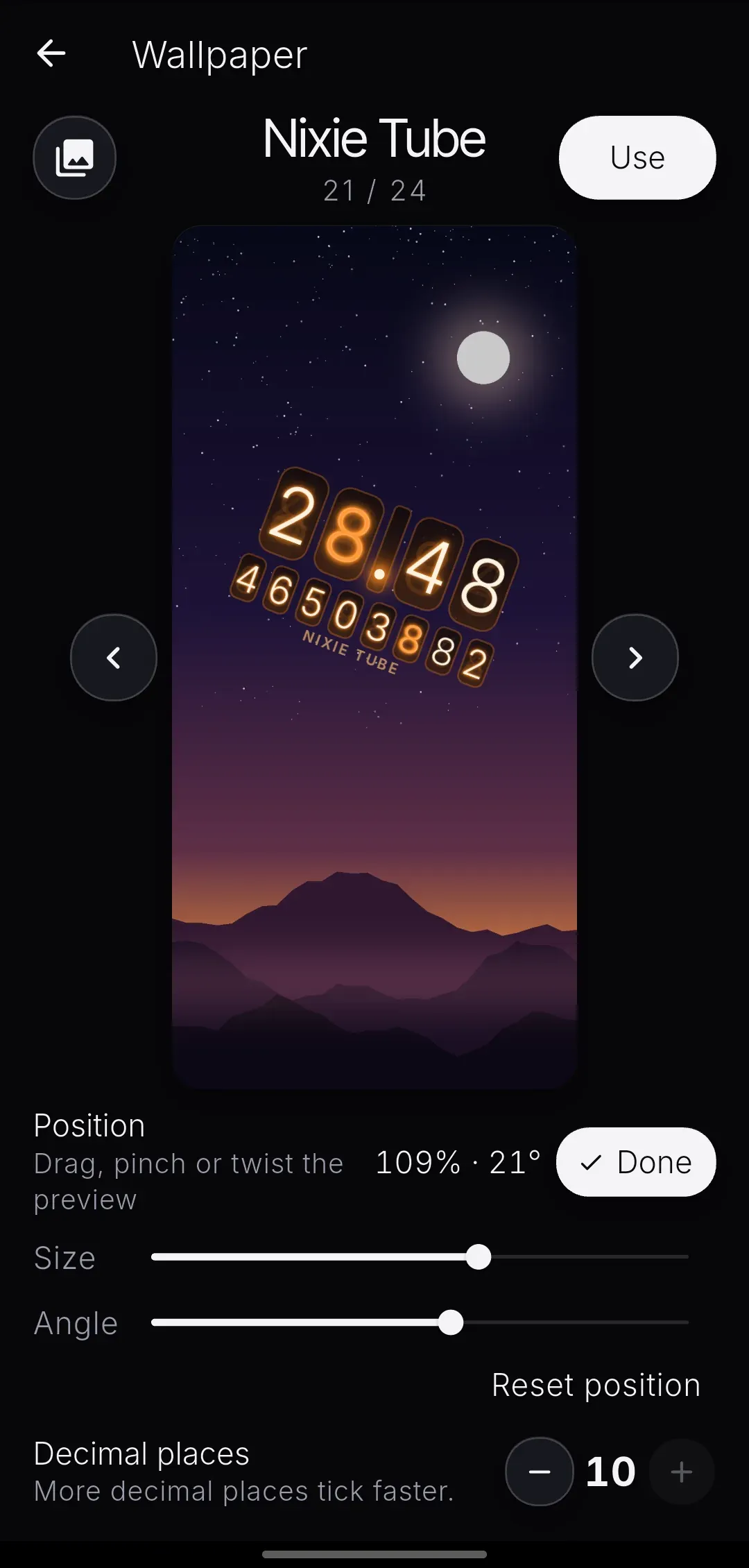 Placing a photo under the counter