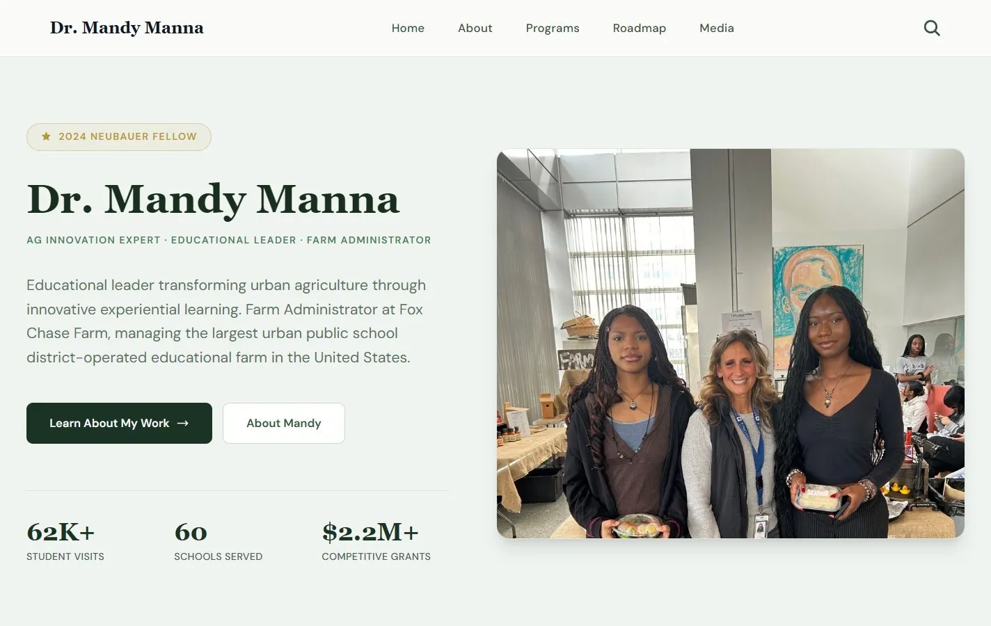 The drmandymanna.com home page