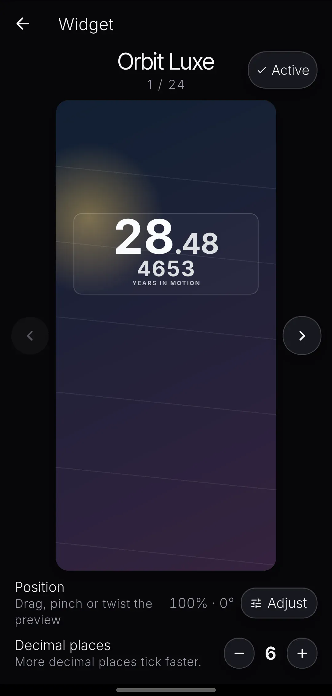 The home-screen widget catalogue